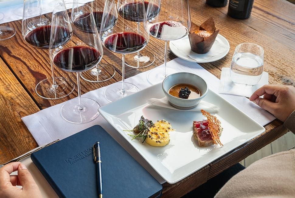 Sullivan’s Merlot works well with curated bites.